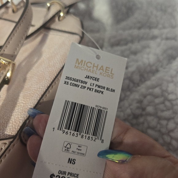 Nwt Michael Kors Powder Pink Backpack Purse New Converible - Picture 4 of 5